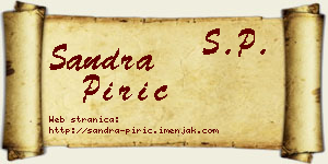 Sandra Pirić vizit kartica